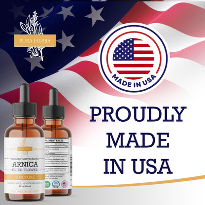Pura Herba Arnica Liquid Extract – Alcohol-Free, Vegan, Supports Muscle Recovery & Joint Comfort, Fast-Absorbing Tincture, Made in USA – 2 Fl Oz - dailyvitalstore