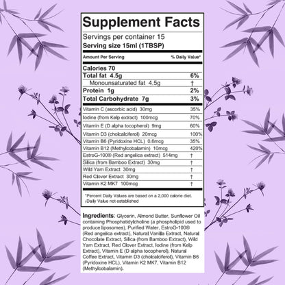 PURALITY HEALTH MenoPLUS Liposomal Menopause Supplement for Women | EstroG-100®, Vitamins D3, B6, B12 & K2 | Iodine | Hormonal Balance & Mood Support - dailyvitalstore