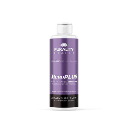 PURALITY HEALTH MenoPLUS Liposomal Menopause Supplement for Women | EstroG-100®, Vitamins D3, B6, B12 & K2 | Iodine | Hormonal Balance & Mood Support - dailyvitalstore