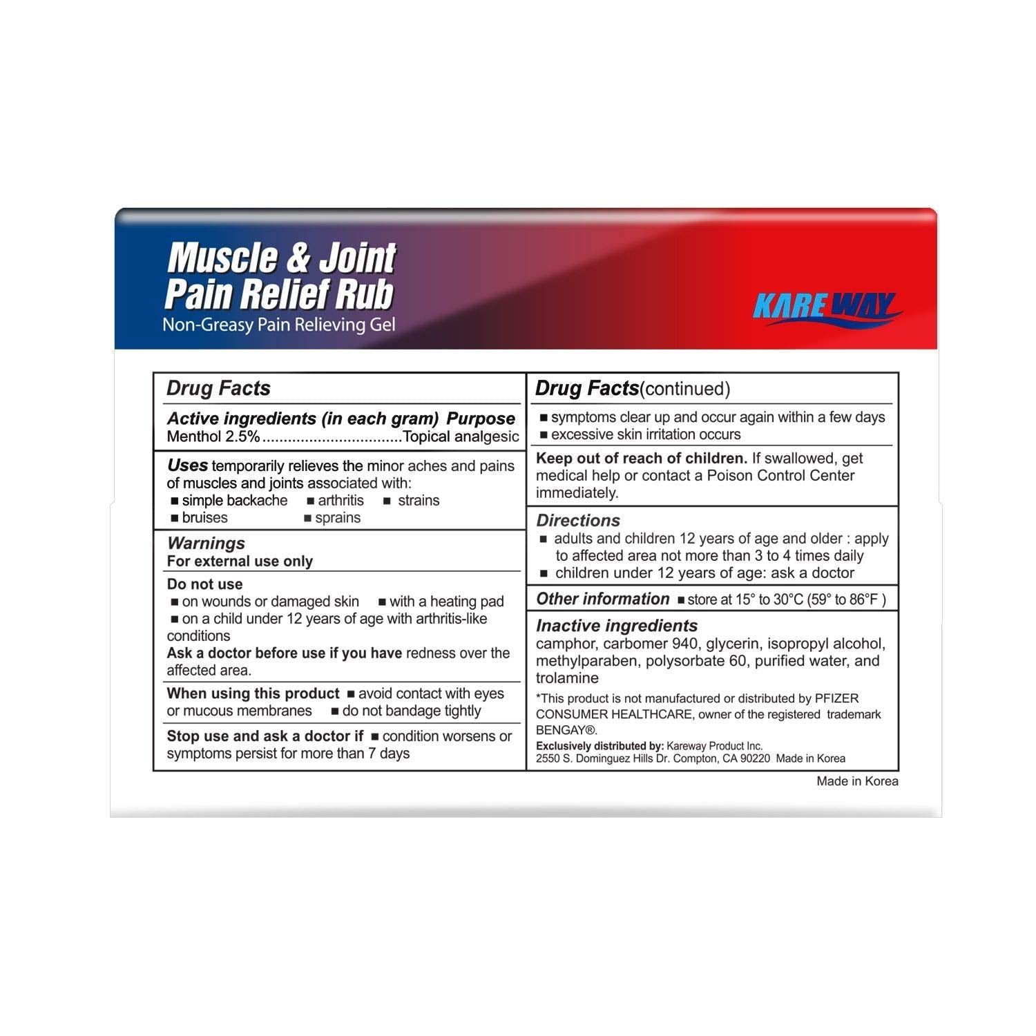 Pure-Aid Muscle & Joint Pain Relief Rub, Fast Relief from Minor Arthritis, Backache, Muscle & Joint Pain Non-Greasy Cream, 2oz (4pk) - dailyvitalstore