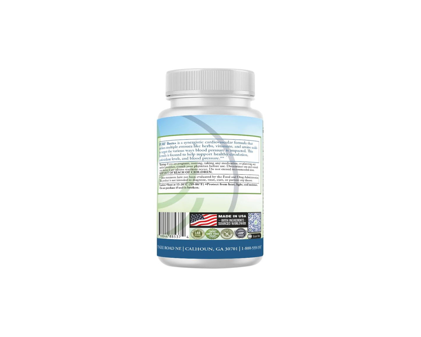 PURE® Beets+ Organic Beet Root Capsules - 900mg - 90 Count, 30 Servings - Blood Pressure & Circulation Support Supplement - with L-Arginine, Hawthorn Berry & B12 - Cardiovascular Health - Made in USA - dailyvitalstore