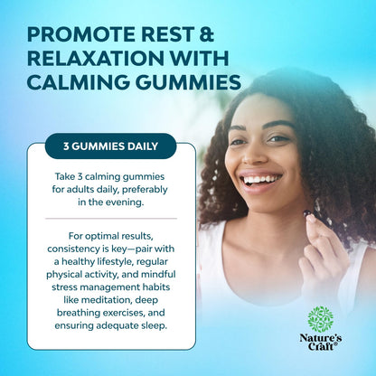 Pure Calm and Relaxing Magnesium Supplement - Magnesium for Stress Support & Rest Ease for Adults - High Absorption Mg Citrate Gummies with L Theanine & Ashwagandha for Muscle Cramps - 90 Count - dailyvitalstore