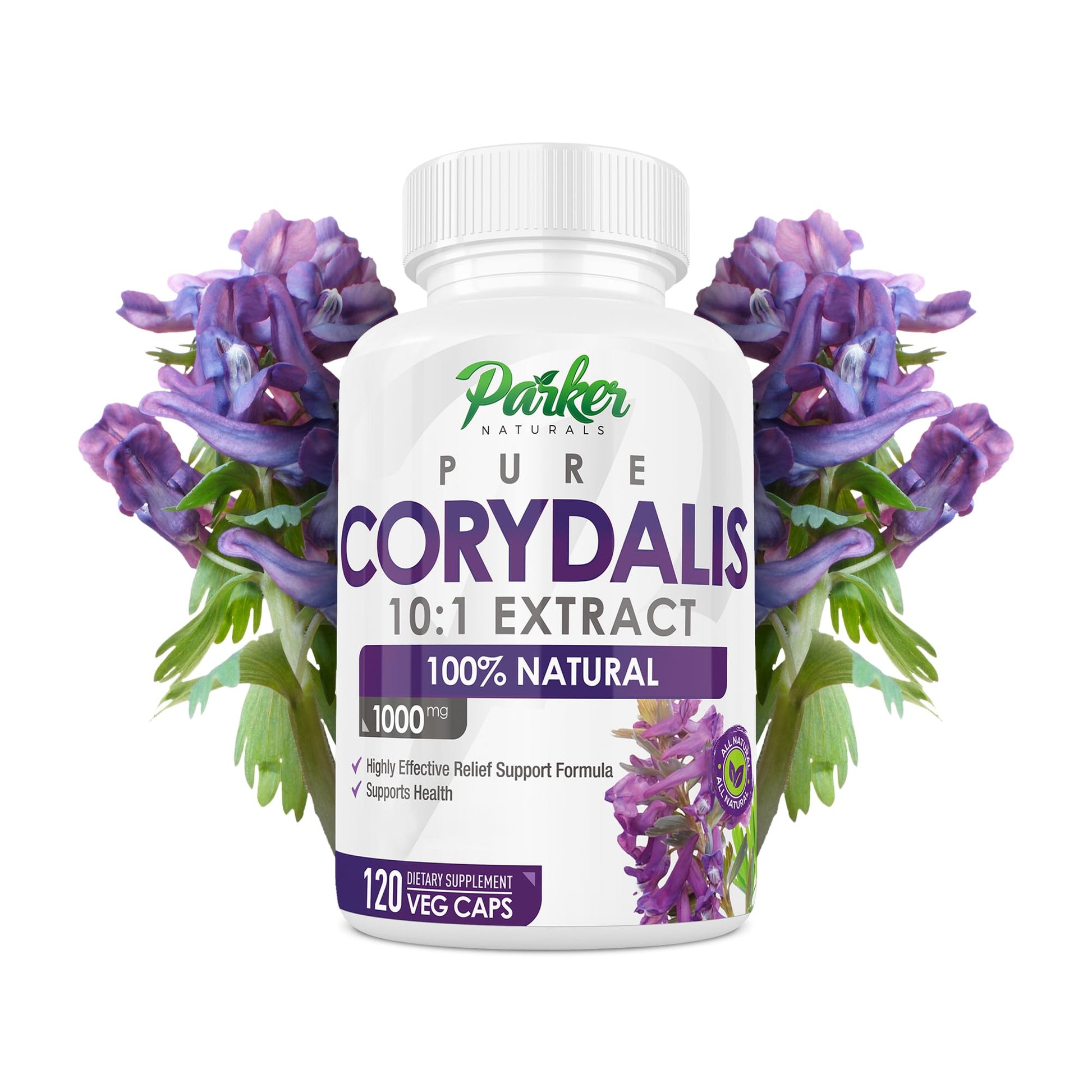 Pure Corydalis Root Extract Capsule - 1000mg Strength, 10:1 Corydalis Yanhusuo Extract, Natural Relief, Long Lasting, 100% Vegetarian, 60 Servings, 120 Count - dailyvitalstore