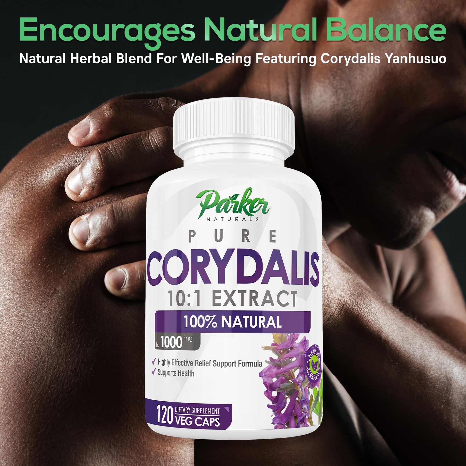 Pure Corydalis Root Extract Capsule - 1000mg Strength, 10:1 Corydalis Yanhusuo Extract, Natural Relief, Long Lasting, 100% Vegetarian, 60 Servings, 120 Count - dailyvitalstore