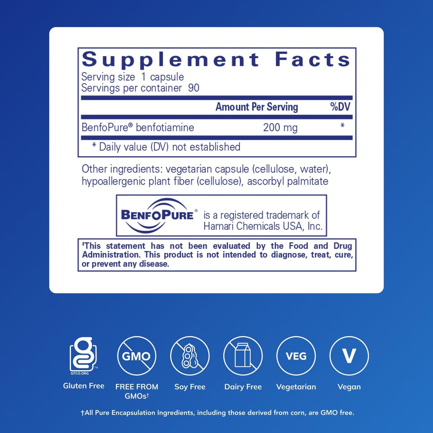 Pure Encapsulations BenfoMax 90's - 200 mg Benfotiamine - Vitamin B1 Thiamin Supplement - Supports Heart & Metabolism Health - dailyvitalstore