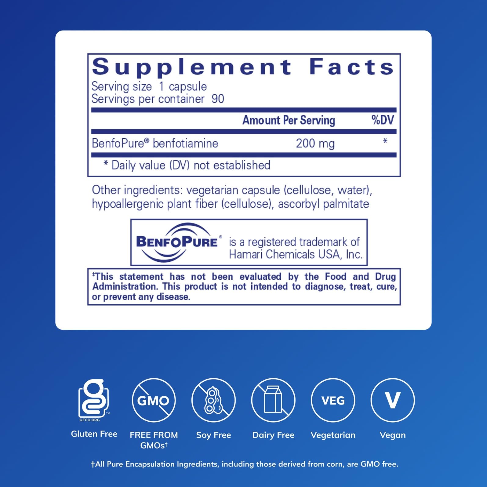 Pure Encapsulations BenfoMax 90's - 200 mg Benfotiamine - Vitamin B1 Thiamin Supplement - Supports Heart & Metabolism Health - dailyvitalstore