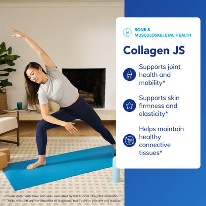 Pure Encapsulations Collagen JS - Skin & Joint Health* - 1,000 mg Hydrolyzed Biocell Collagen - Gluten Free & Non-GMO - 120 Capsules - dailyvitalstore