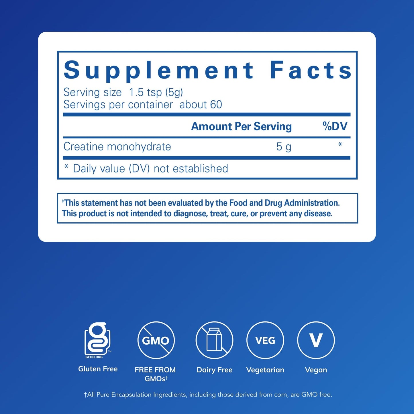 Pure Encapsulations Creatine - Creatine Supplement - Muscle Strength, Performance & Recovery - Pre-Workout Recovery Powder - Gluten-Free, Non-GMO - dailyvitalstore