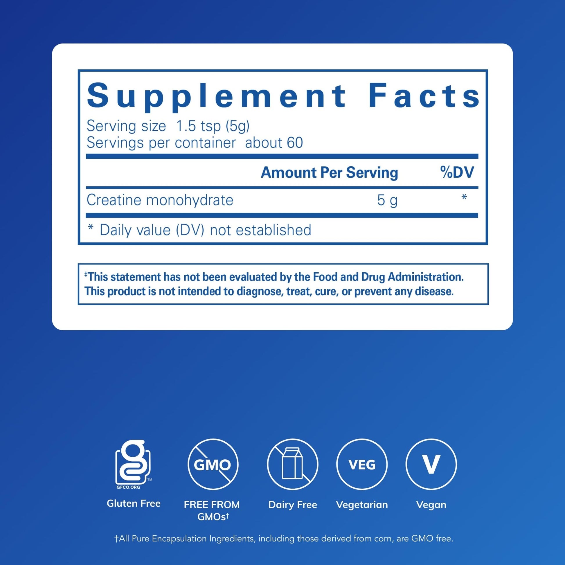 Pure Encapsulations Creatine - Creatine Supplement - Muscle Strength, Performance & Recovery - Pre-Workout Recovery Powder - Gluten-Free, Non-GMO - dailyvitalstore