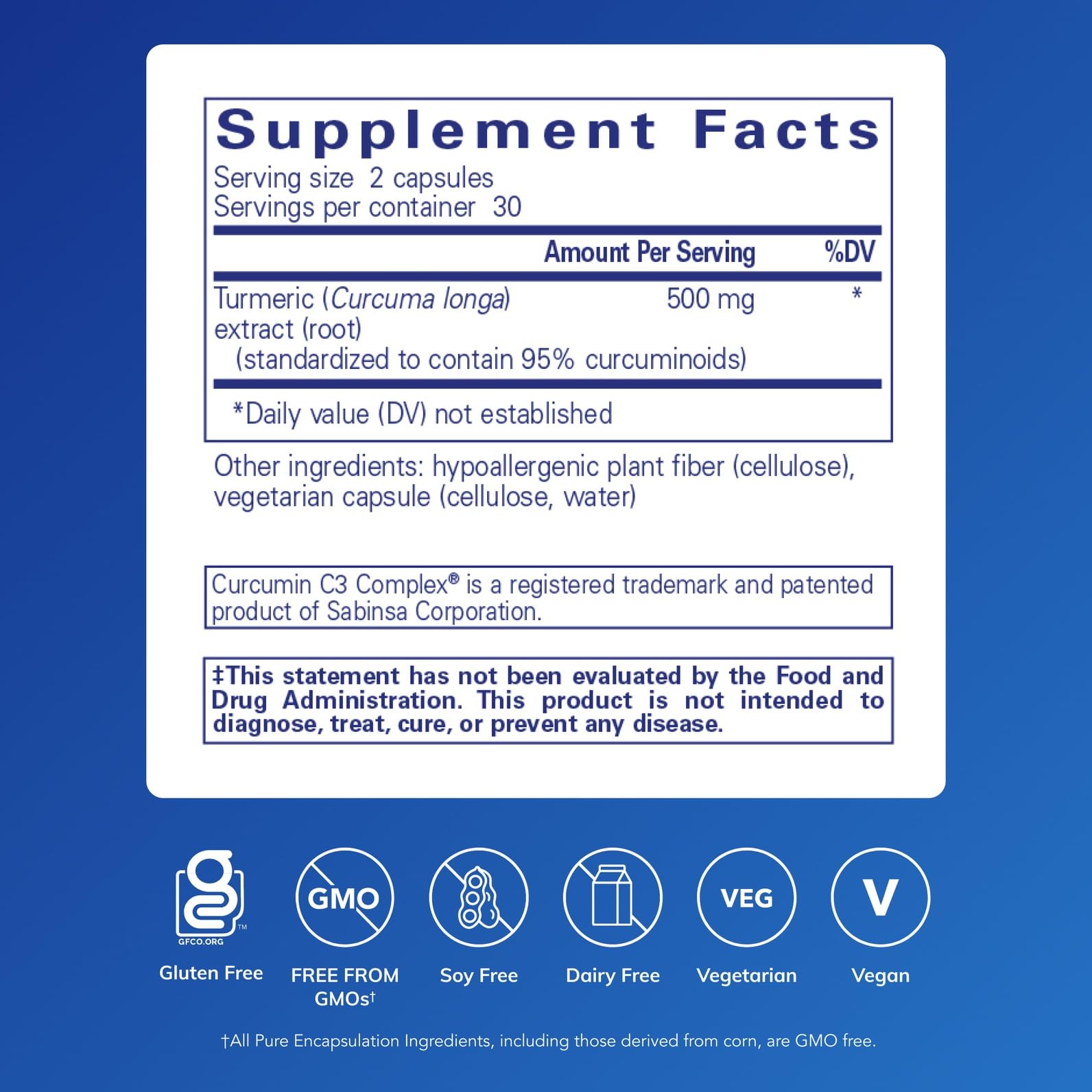 Pure Encapsulations Curcumin - 500 mg - Supports Joint Health & Liver Health - Curcuma Longa Capsule - dailyvitalstore