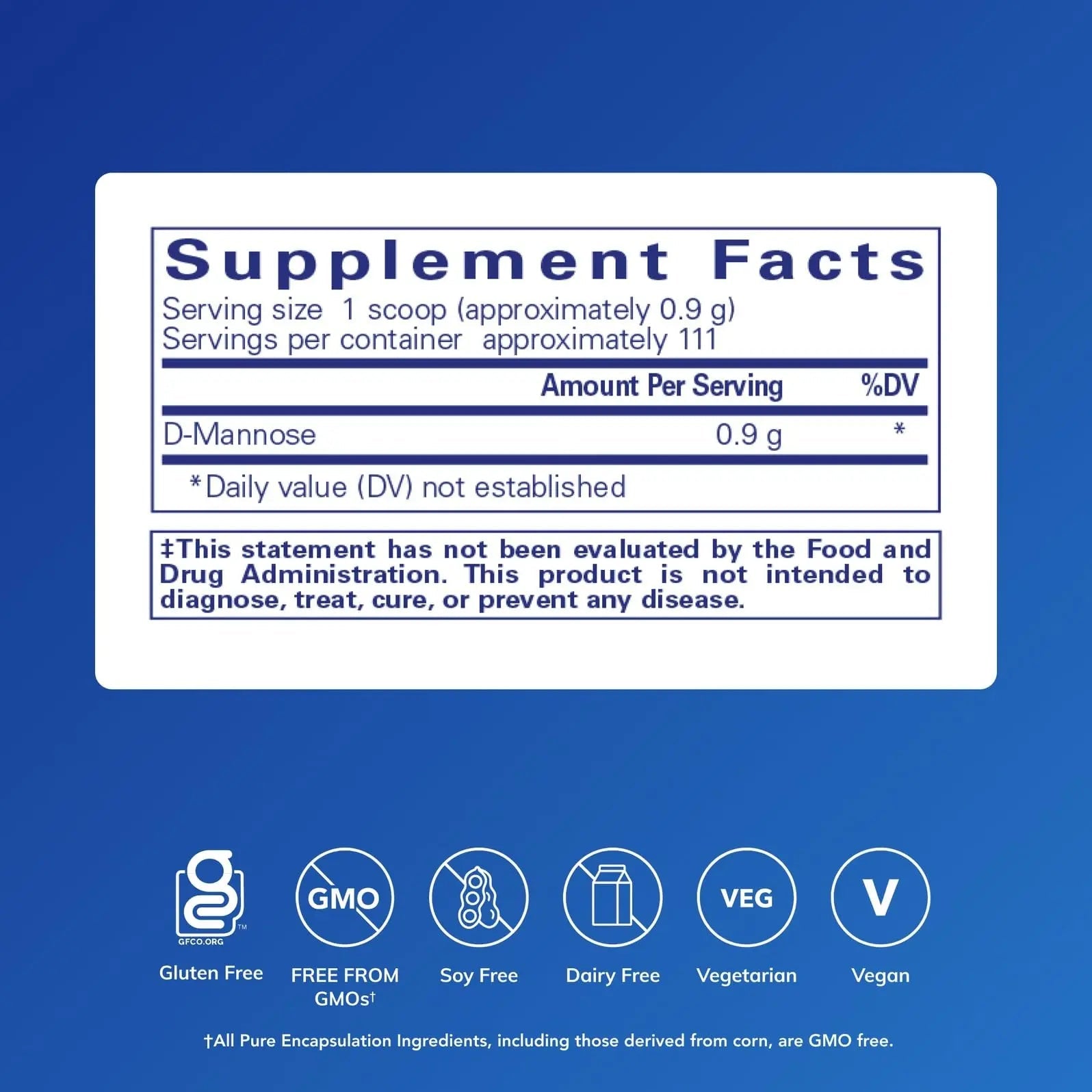 Pure Encapsulations D-Mannose Powder - for Urinary Tract Support - Urinary Tract Support & Bladder Health* - Easy Dissolve Powder - Non-GMO & Vegan - 3.5 oz - dailyvitalstore
