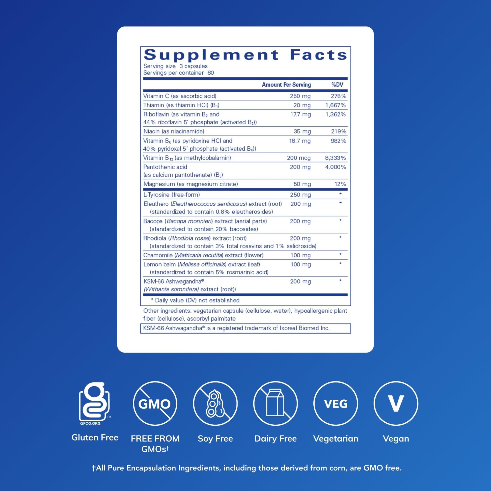Pure Encapsulations Daily Stress Formula | Promotes Relaxation and Moderates the Effects of Occasional Stress*| 180 Capsules - dailyvitalstore