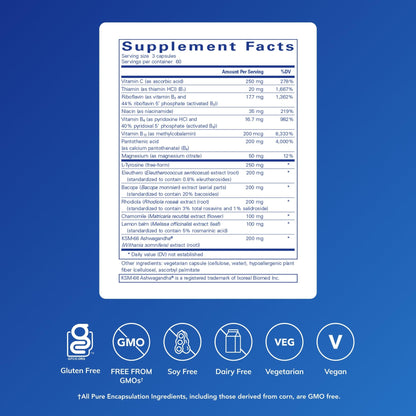 Pure Encapsulations Daily Stress Formula | Promotes Relaxation and Moderates the Effects of Occasional Stress*| 180 Capsules - dailyvitalstore