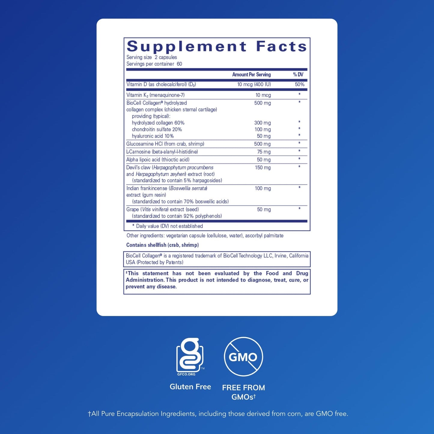 Pure Encapsulations Disc-Flex - Bone & Musculoskeletal Health Dietary Supplement - Supports Spinal Disc Strength & Flexibility* - Vegetarian & Gluten Free - 120 Capsules - dailyvitalstore