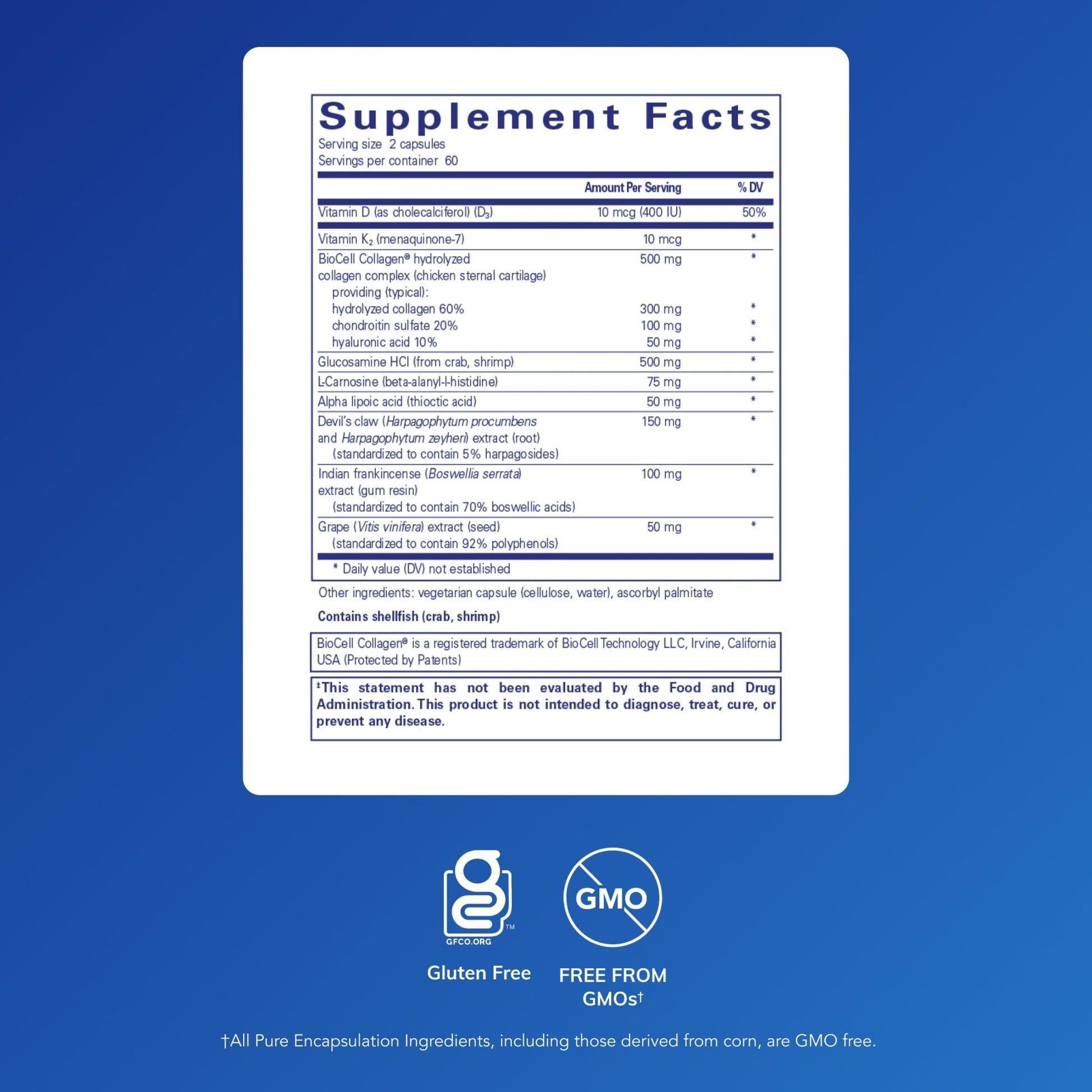 Pure Encapsulations Disc-Flex - Bone & Musculoskeletal Health Dietary Supplement - Supports Spinal Disc Strength & Flexibility* - Vegetarian & Gluten Free - 120 Capsules - dailyvitalstore