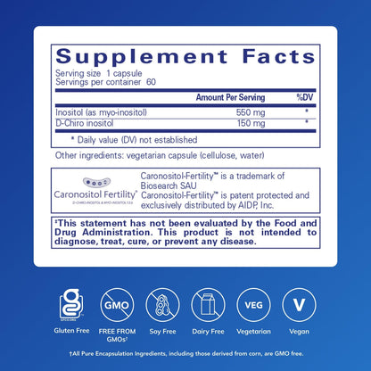 Pure Encapsulations Inositol Complex | Supplement to Support Energy, Healthy Metabolism, and Ovarian Function* | 60 Capsules - dailyvitalstore