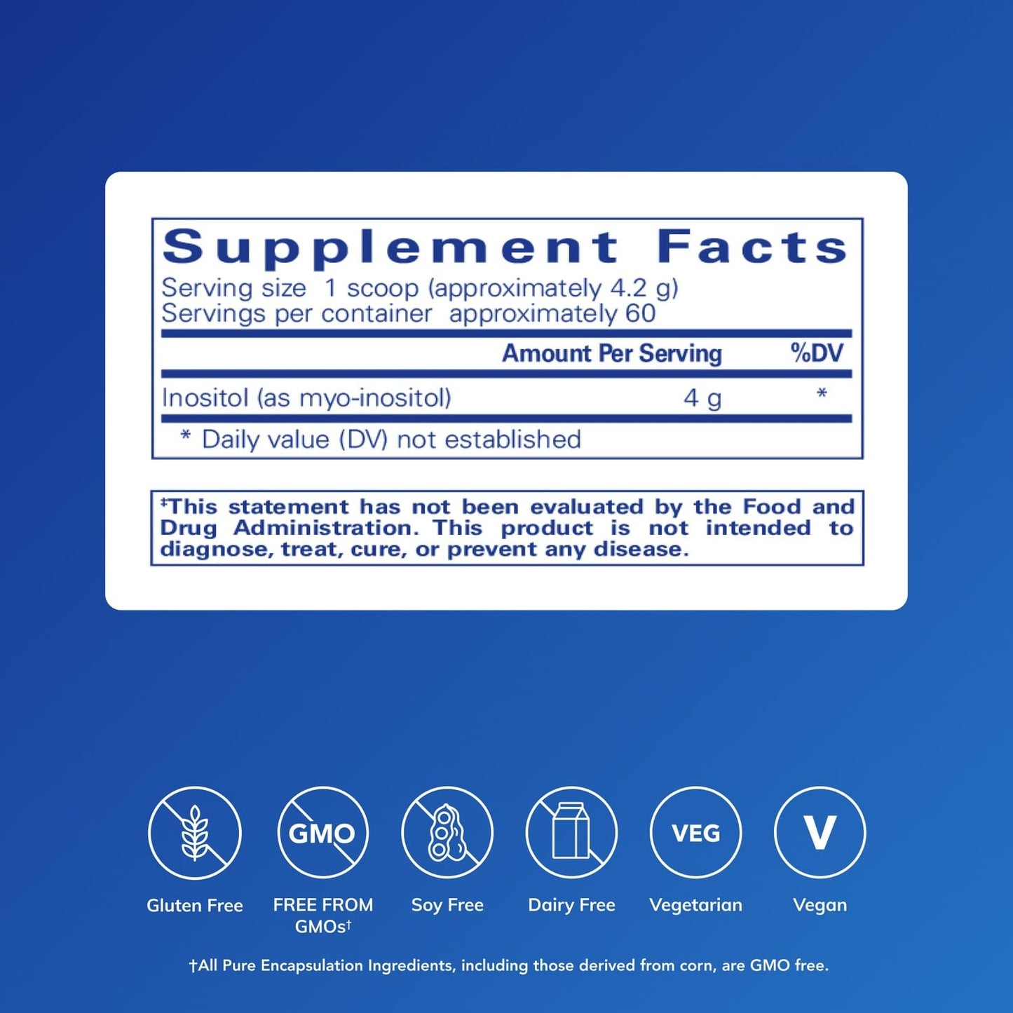 Pure Encapsulations Inositol (Powder) - Supplement to Support Energy, Nervous System & Ovarian Function* - with Myo-Inositol - 8.8 Ounces - dailyvitalstore