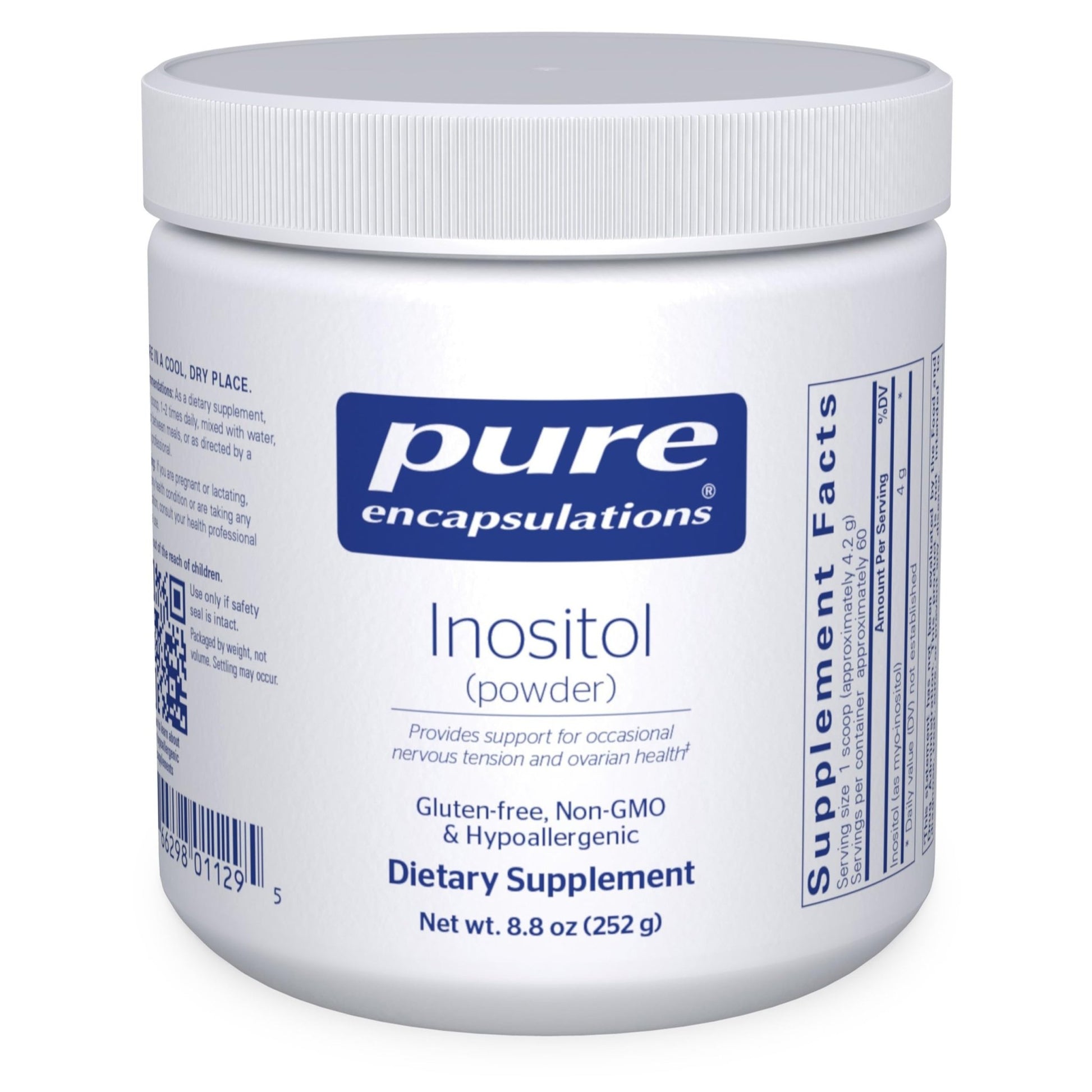 Pure Encapsulations Inositol (Powder) - Supplement to Support Energy, Nervous System & Ovarian Function* - with Myo-Inositol - 8.8 Ounces - dailyvitalstore