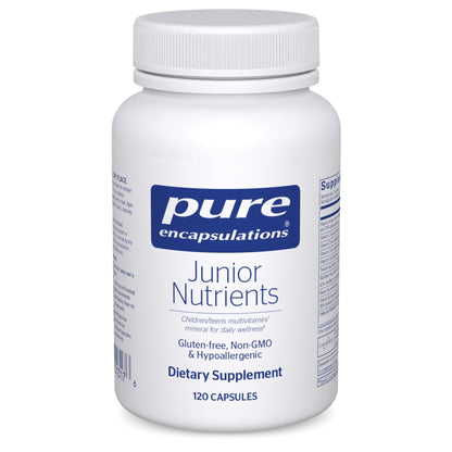 Pure Encapsulations Junior Nutrients - Kids & Teens Multivitamin - Without Iron - with Calcium, Vitamin D3 & Vitamin C - Non-GMO & Vegetarian - 120 Capsules - dailyvitalstore