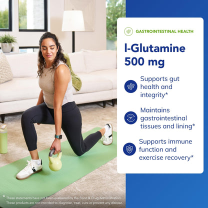 Pure Encapsulations L-Glutamine 500 mg - Supplement for Immune and Digestive Support, Gut Health and Lining, Metabolism, and Muscle Support* - dailyvitalstore