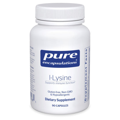 Pure Encapsulations L-Lysine - Essential Amino Acid Supplement for Immune Support & Gum, Lip Health* - with L-Lysine HCl - 90 Capsules - dailyvitalstore