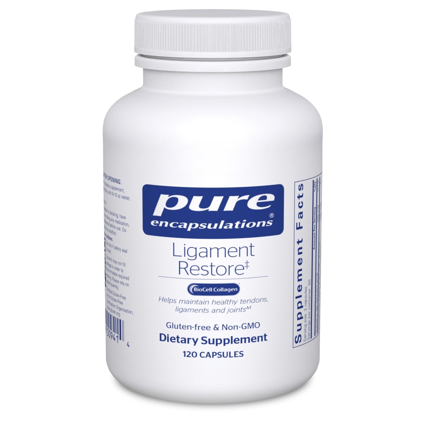 Pure Encapsulations - Ligament Restore - Dietary Supplement Helps Maintain Healthy Tendons, Ligaments and Joints - 120 Capsules - dailyvitalstore
