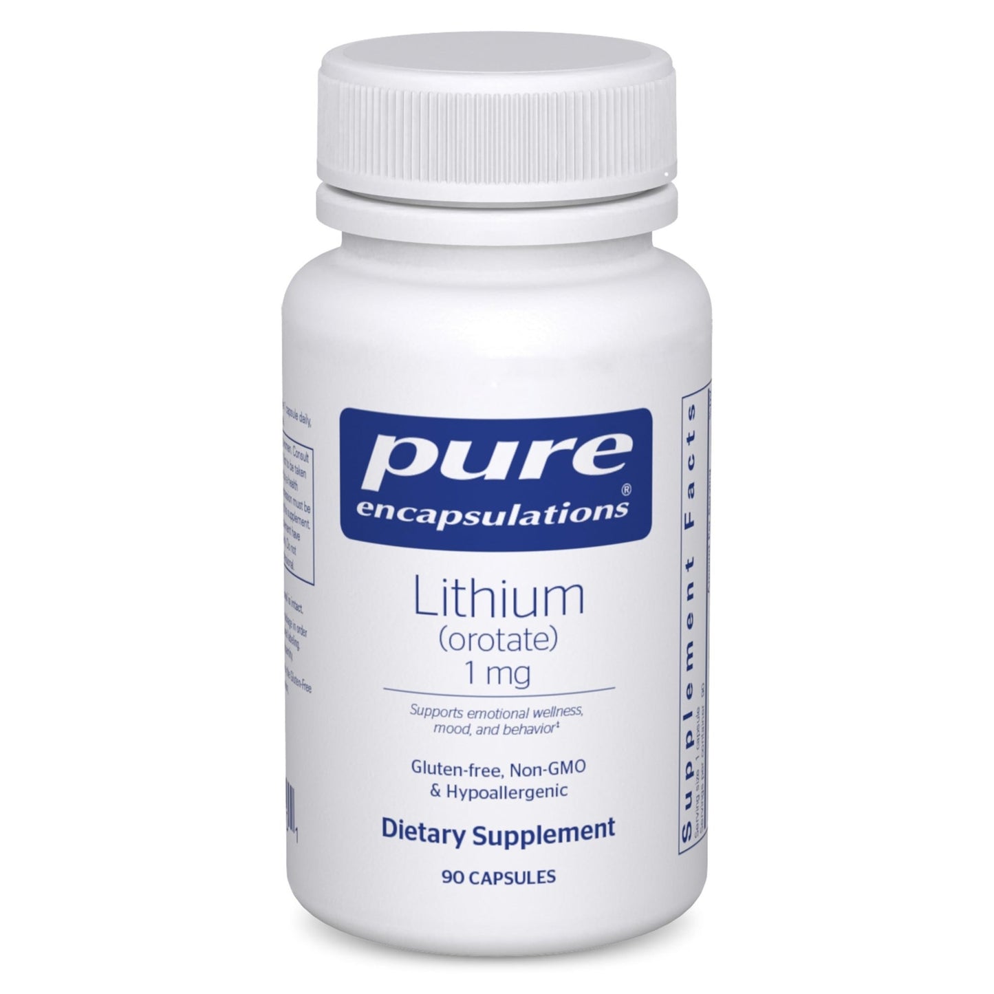 Pure Encapsulations Lithium (Orotate) 1 mg | Support for Calmness and Behavior | 90 Capsules - dailyvitalstore
