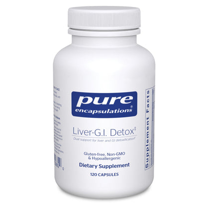 Pure Encapsulations Liver-G.I. Detox - Liver Cleanser & GI Detox* - with Alpha Lipoic Acid & Curcumin Extract - Gluten Free & Non-GMO - 120 Capsules - dailyvitalstore