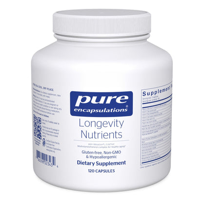 Pure Encapsulations Longevity Nutrients | Multivitamin/Mineral Complex to Support Healthy Aging, Brain Function, Eyes, Bones, and Vascular Health* | 120 Capsules - dailyvitalstore