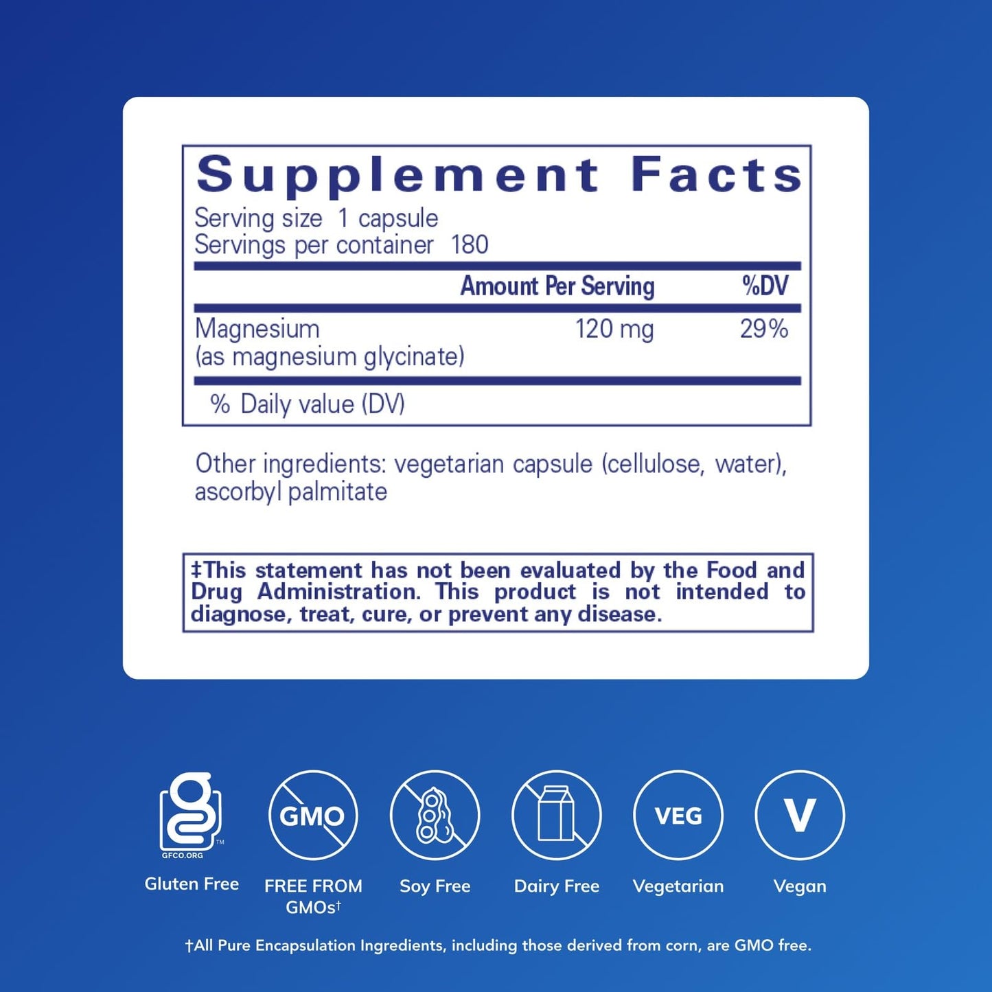 Pure Encapsulations Magnesium (Glycinate) - Supplement to Support Stress Relief, Sleep, Heart Health, Nerves, Muscles, and Metabolism* - with Magnesium Glycinate - 180 Capsules - dailyvitalstore
