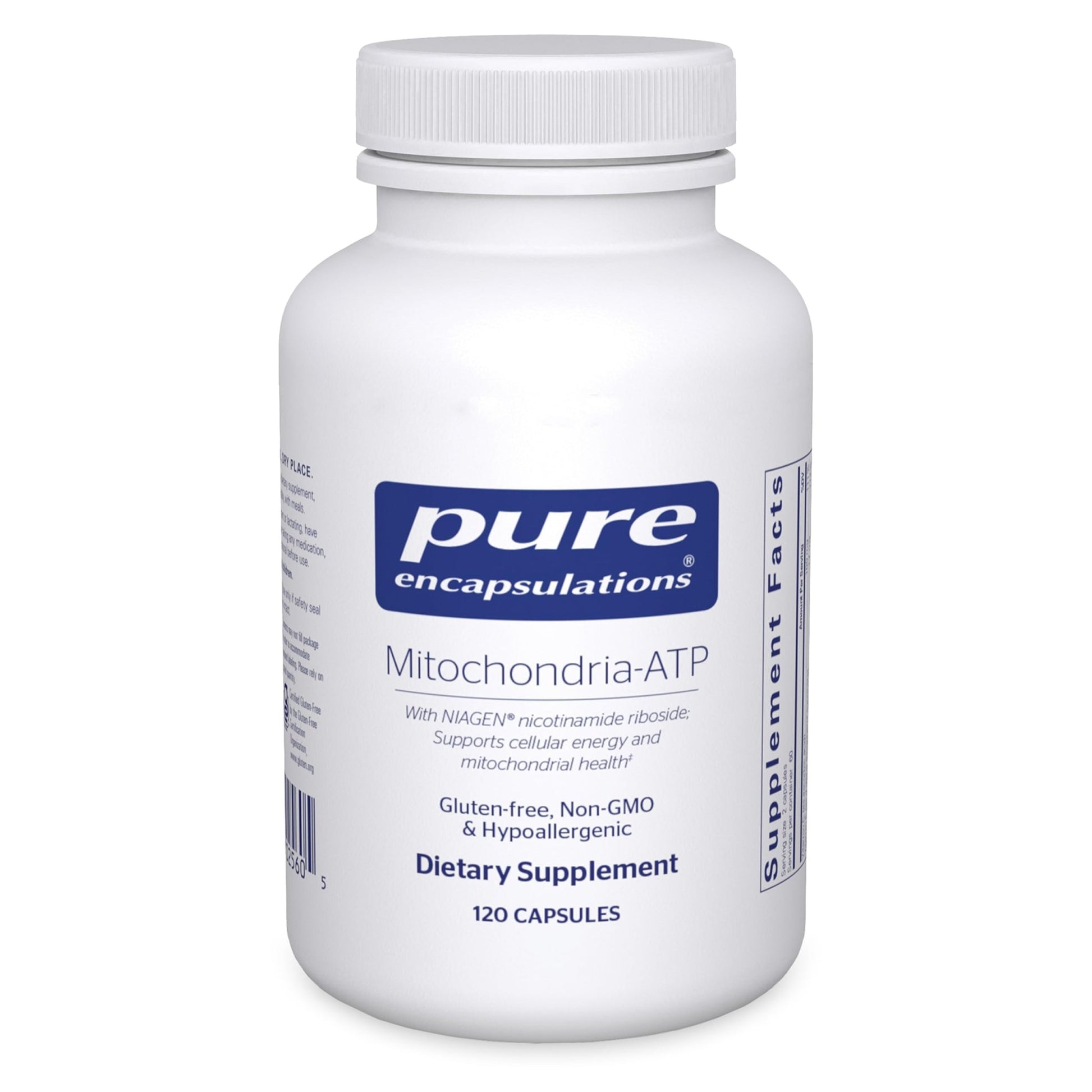 Pure Encapsulations Mitochondria-ATP - Mitochondrial Support - ATP Production Aid* - with Vitamin C, Vitamin E & Thiamin - Antioxidant Support - 120 Capsules - dailyvitalstore