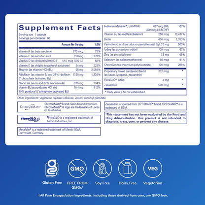 Pure Encapsulations Multi T/D - Multivitamin & Mineral Supplement - for Daily Wellness, Cardiovascular & Immune Health* - Rich in Vitamins & Minerals - Gluten Free & Vegetarian - 60 Capsules - dailyvitalstore