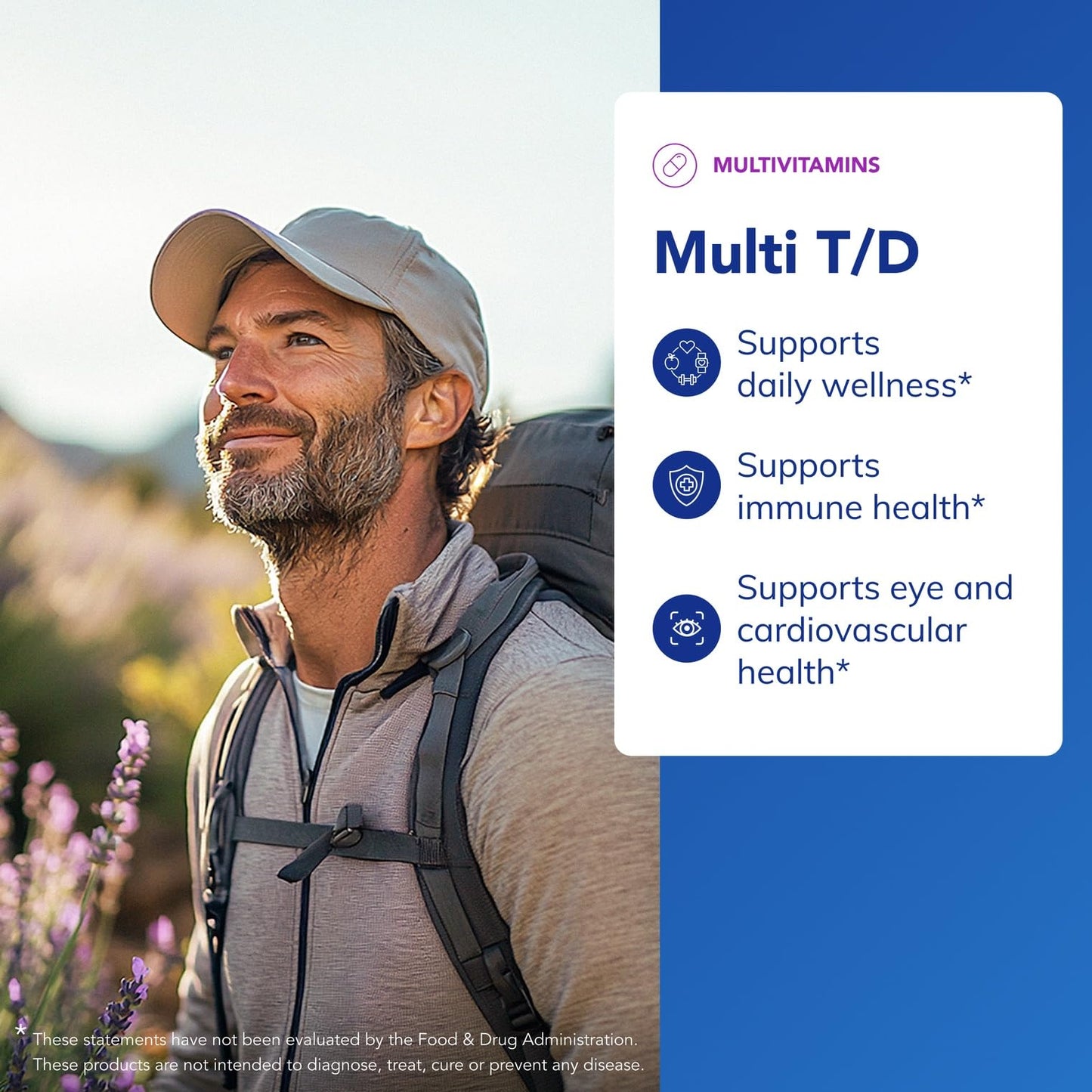 Pure Encapsulations Multi T/D - Multivitamin & Mineral Supplement - for Daily Wellness, Cardiovascular & Immune Health* - Rich in Vitamins & Minerals - Gluten Free & Vegetarian - 60 Capsules - dailyvitalstore