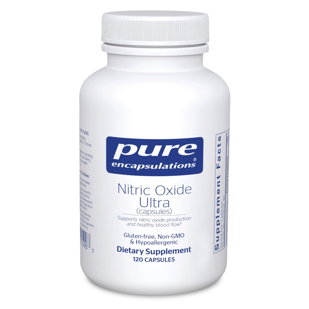Pure Encapsulations Nitric Oxide Ultra (Capsules) - Supplement Supports Nitric Oxide Production, Healthy Blood Flow & Vascular Health - with L-Citrulline & CranLoad Cranberry Extract - 120 Capsules - dailyvitalstore
