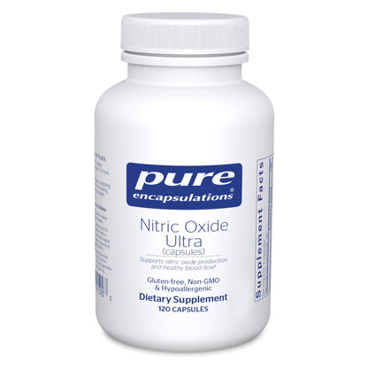 Pure Encapsulations Nitric Oxide Ultra (Capsules) - Supplement Supports Nitric Oxide Production, Healthy Blood Flow & Vascular Health - with L-Citrulline & CranLoad Cranberry Extract - 120 Capsules - dailyvitalstore