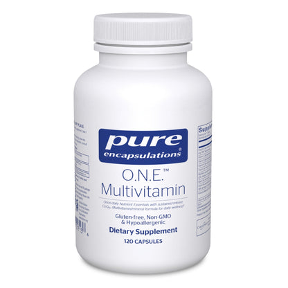 Pure Encapsulations O.N.E. Multivitamin - Once Daily Multivitamin with Antioxidant Complex Metafolin, CoQ10, and Lutein to Support Vision, Cognitive Function, and Cellular Health* - 120 Capsules - dailyvitalstore
