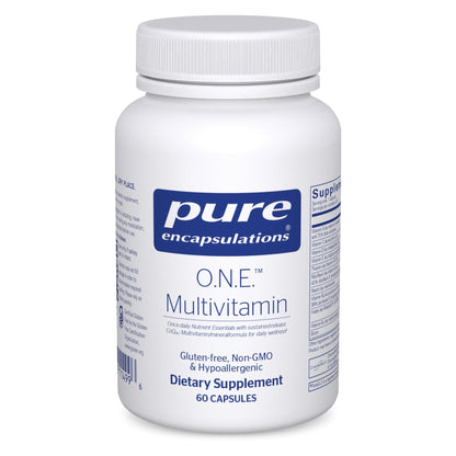 Pure Encapsulations O.N.E. Multivitamin - Once Daily Multivitamin with Antioxidant Complex Metafolin, CoQ10, and Lutein to Support Vision, Cognitive Function, and Cellular Health* - 60 Capsules - dailyvitalstore