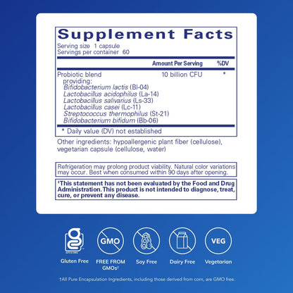 Pure Encapsulations Probiotic G.I. - Shelf Stable Probiotic for Intestinal Health & Gastrointestinal Support - dailyvitalstore