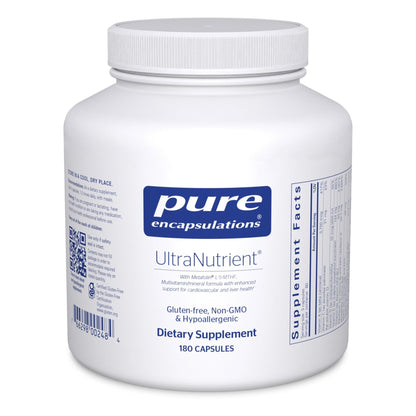 Pure Encapsulations UltraNutrient - Minerals & Multivitamins - Supports Liver & Heart Health* - Supplement for Antioxidants - with Vitamin C, CoQ10 & More - Gluten Free - 180 Capsules - dailyvitalstore