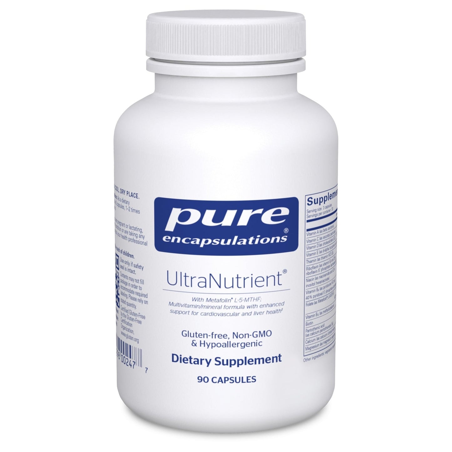 Pure Encapsulations UltraNutrient - Minerals & Multivitamins - Supports Liver & Heart Health* - Supplement for Antioxidants - with Vitamin C, CoQ10 - Non-GMO * Gluten-Free - 90 Capsules - dailyvitalstore