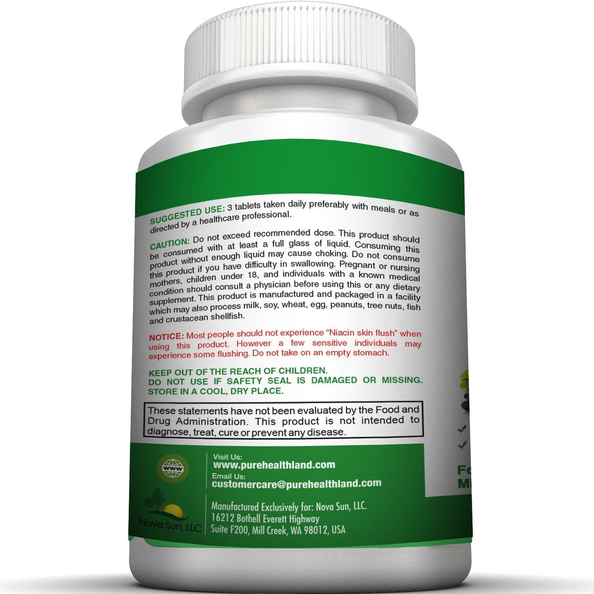 Pure Heathland Non-GMO Super Daily Multivitamin for Adults – 42 Natural Fruits & Vegetables Blend with 21 Essential Vitamins & Minerals – Vegan Coating Tablets, 90 Count, Made in USA - dailyvitalstore