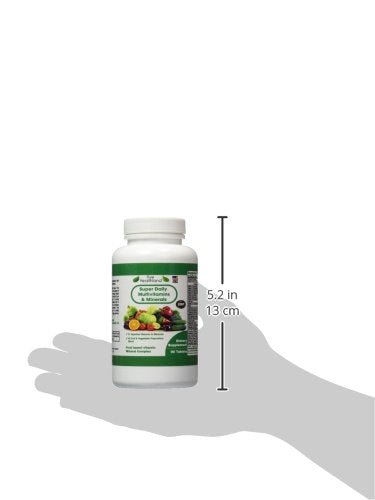 Pure Heathland Non-GMO Super Daily Multivitamin for Adults – 42 Natural Fruits & Vegetables Blend with 21 Essential Vitamins & Minerals – Vegan Coating Tablets, 90 Count, Made in USA - dailyvitalstore