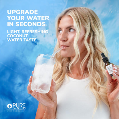 Pure Inventions - Coconut Water Infusion Drops – Electrolytes - Sugar-Free Hydration, Zero Calories, No Artificial Sweeteners, Clean Ingredients, 30 Servings - dailyvitalstore