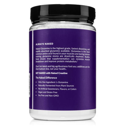 Pure L-Glutamine Made in The USA - 100 Servings - 500g, 1.1lb Bulk, Vegan, Non-GMO, Gluten and Soy Free. Minimize Muscle Breakdown & Improve Protein Synthesis. No Additives - dailyvitalstore
