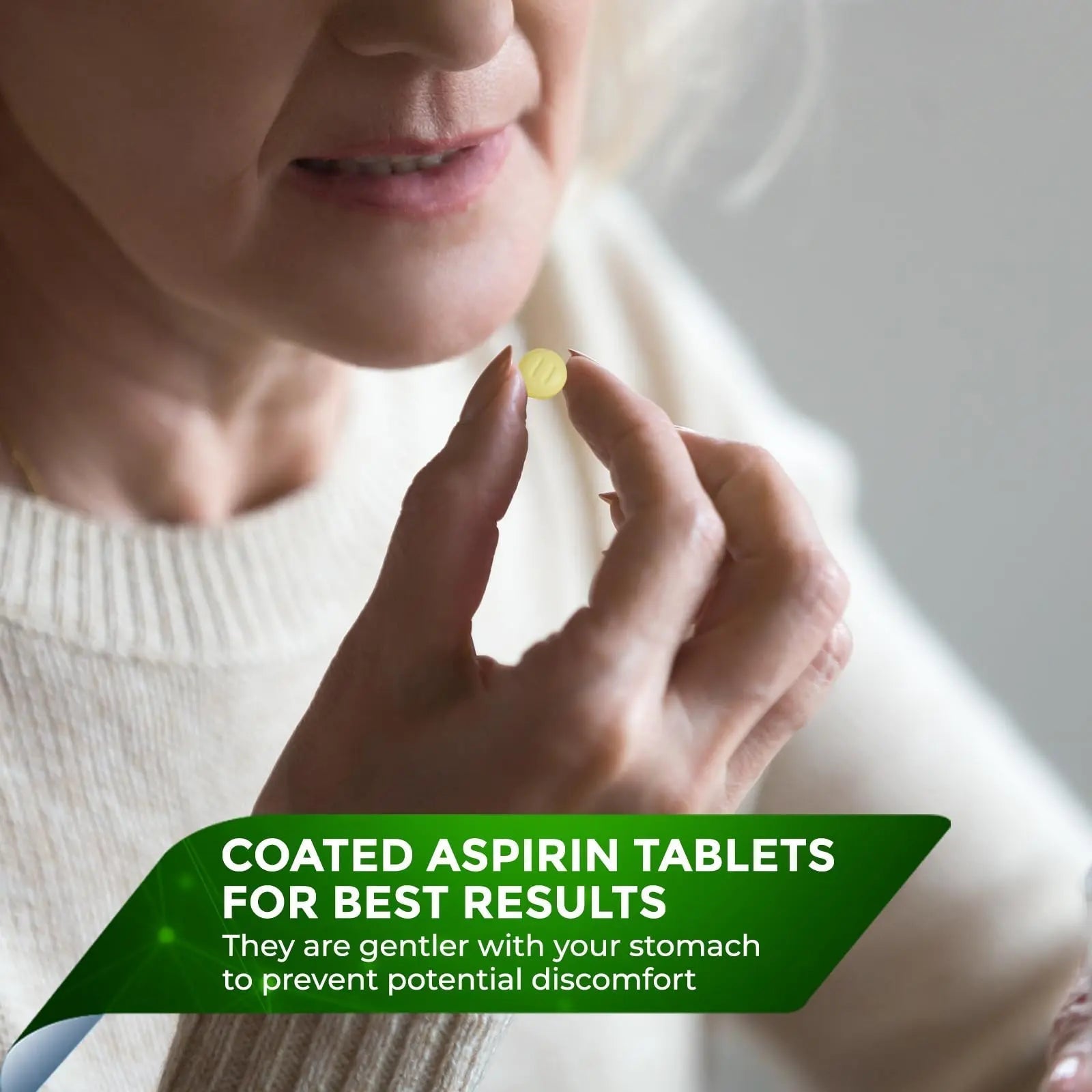 Pure Low Dose Baby Aspirin 81mg for Adults, 100 Count Enteric Coated Aspirin Tablets for Men and Women, Safe Relief for Symtoms Associated with Headache, Arthritis, Cramps - dailyvitalstore