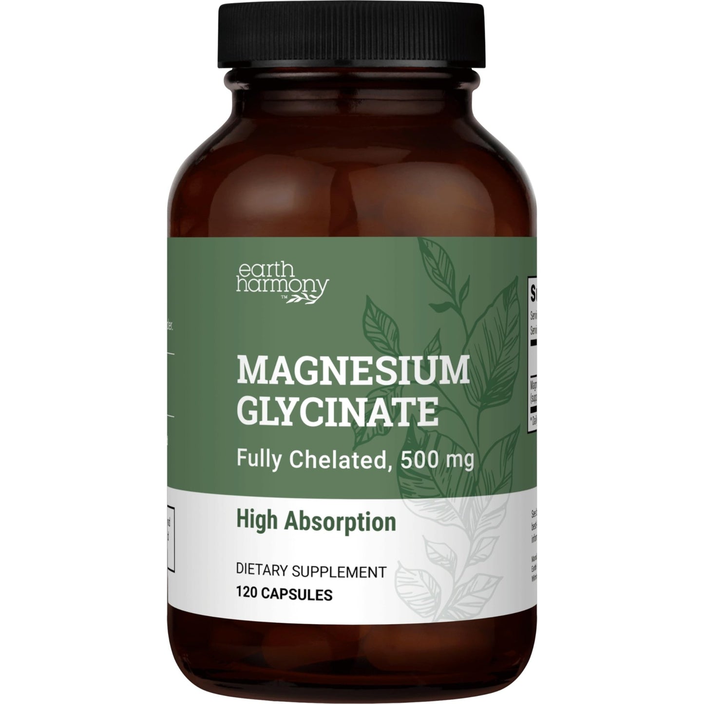 Pure Magnesium Glycinate 500mg - Chelated Magnesium Supplement, High Absorption Capsules for Sleep, Glicinato De Magnesio with Organic MCT Powder (120 Capsules) - dailyvitalstore
