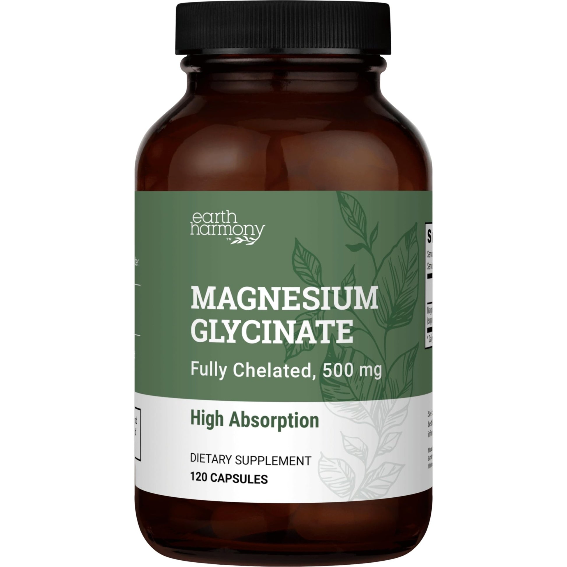 Pure Magnesium Glycinate 500mg - Chelated Magnesium Supplement, High Absorption Capsules for Sleep, Glicinato De Magnesio with Organic MCT Powder (120 Capsules) - dailyvitalstore
