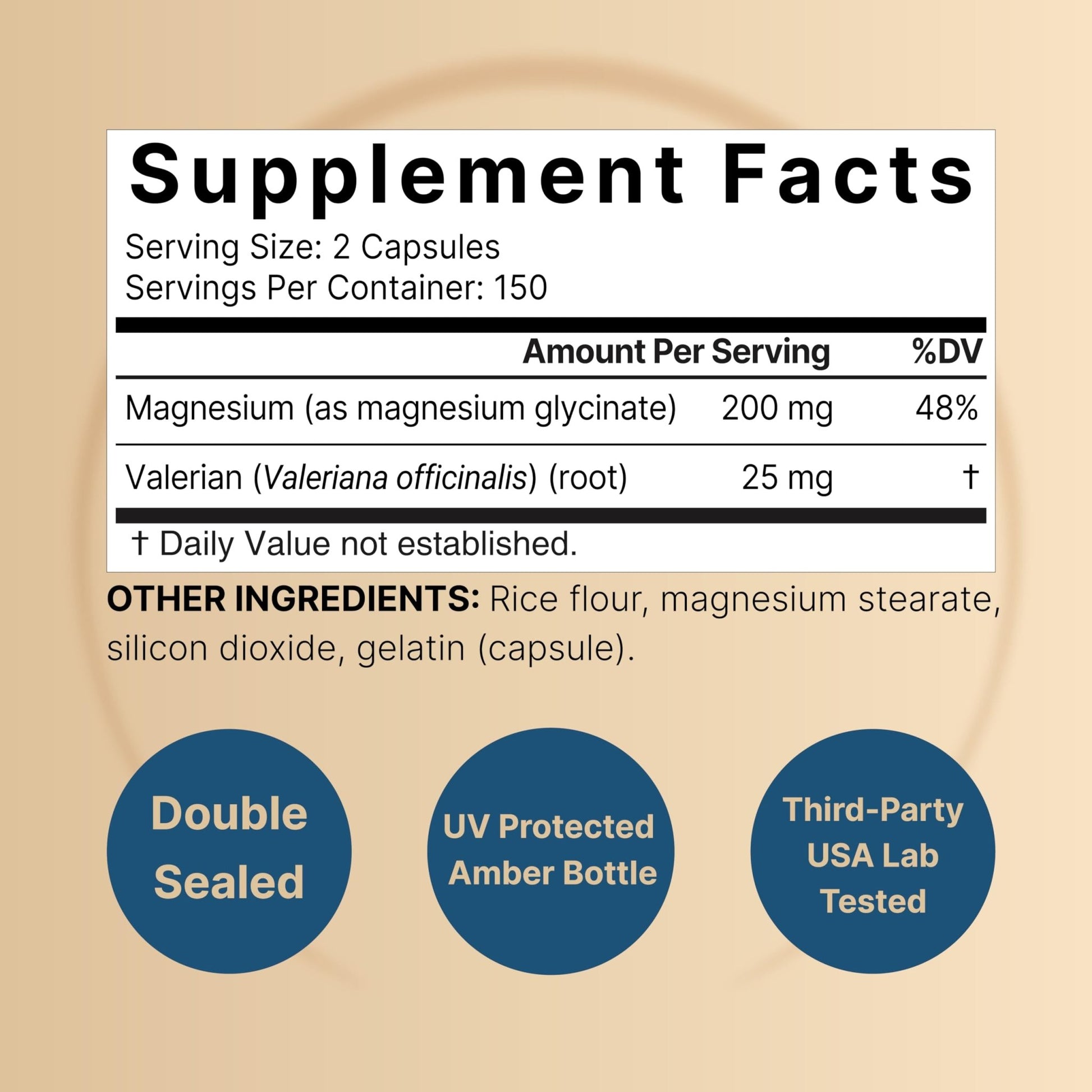 Pure Magnesium Glycinate for Sleep, 200mg with Valerian Root, 300 Capsules | 100% Chelated & Purified Mineral Supplement – Ultra High Absorption – Non-GMO, Gluten Free - dailyvitalstore