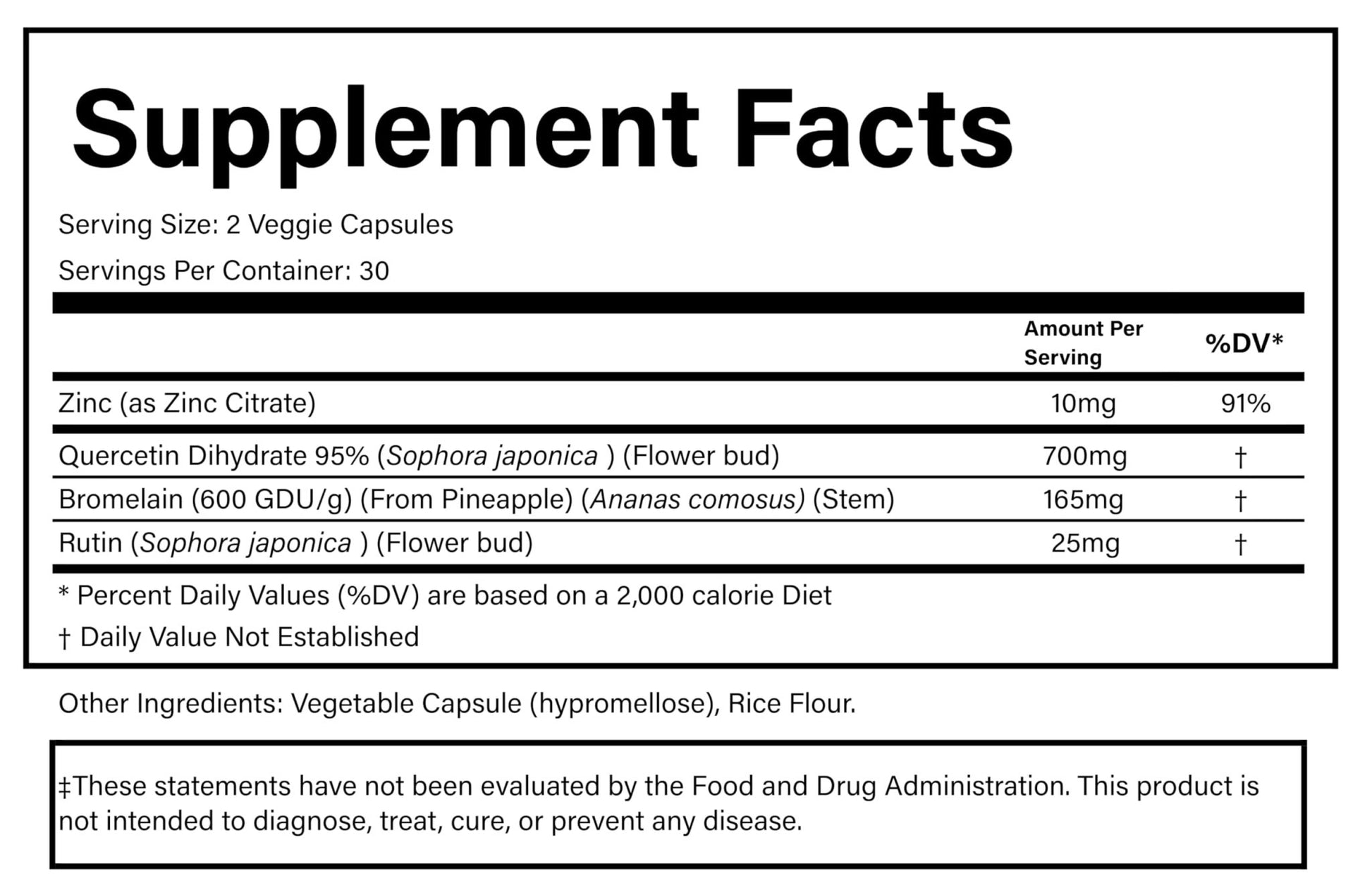 PURE® Quercetin+ with Zinc, Bromelain, Rutin Immune Shield - 60 Capsules - High Bioavailability Antioxidant Complex for Respiratory Health & Viral Defense - Made in USA - dailyvitalstore