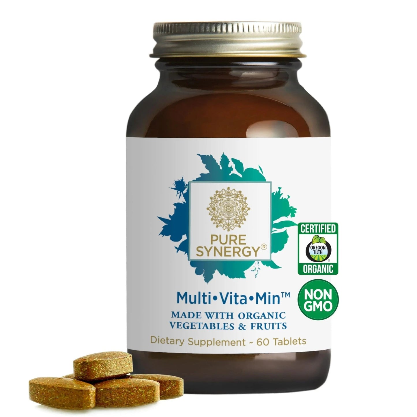 PURE SYNERGY Multi·Vita·Min | Vegan Multivitamin Made with Organic Whole Foods | Twice Daily Supplement for Men and Women - dailyvitalstore